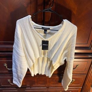 CLEARANCE SALE!  Brand New Cropped Forever 21 Sweater - SIZE SMALL